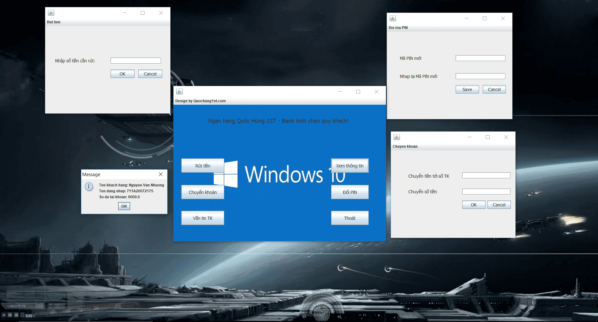 SOURCE CODE PHẦN MỀM MÔ PHỎNG MÁY RÚT TIỀN ATM BẰNG JAVA