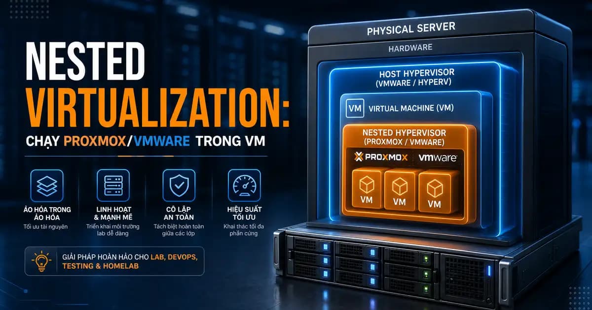 Nested Virtualization: Chạy Proxmox/VMware trong VM