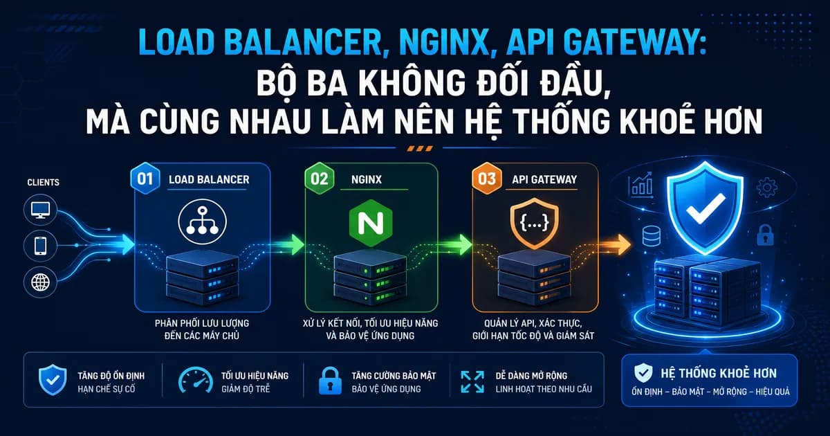 Load Balancer, Nginx, API Gateway: Bộ Ba Hoàn Hảo Cho Hệ Thống